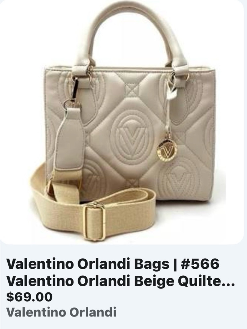 Valentino Orlandi Vegan Leather Handbag.